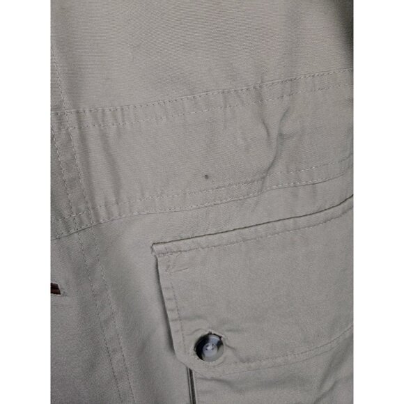 Travelsmith Beige Safari Jacket Mens M Utility Field Cargo Pockets Twill Travel - Picture 4 of 9